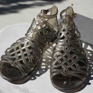 DVF Gladiator Clear/gray Sandals